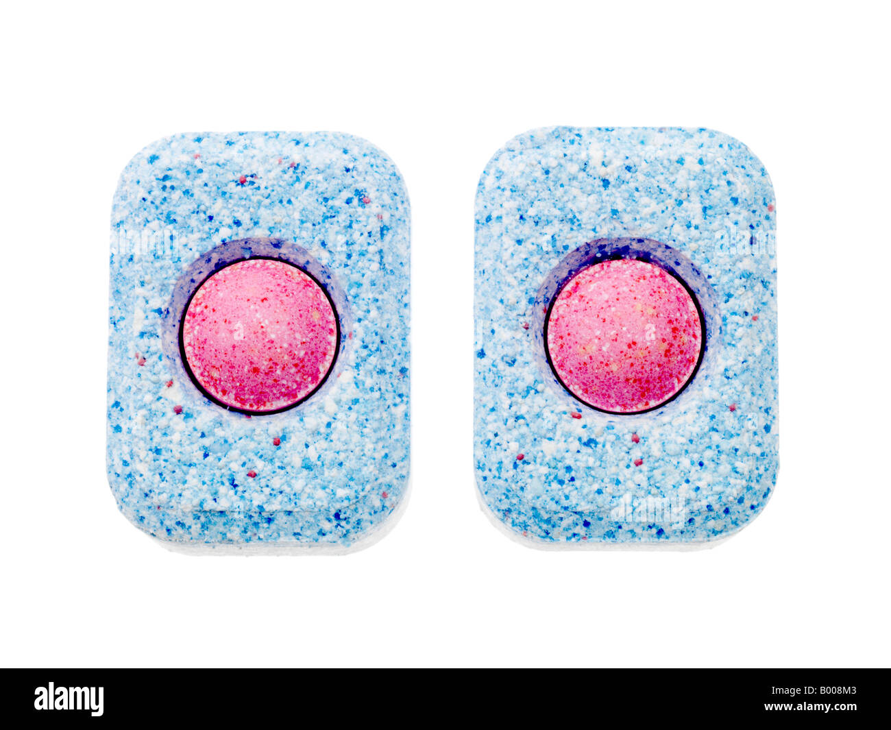 Haushaltsgeräte-Tablets Für Geschirrspüler, Mit Keine Menschen Isoliert Auf Weiß Stockfoto