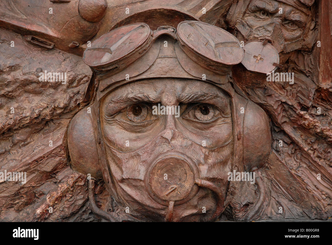 Ein Detail der Schlacht Britain Memorial am Victoria Embankment, London England. Stockfoto