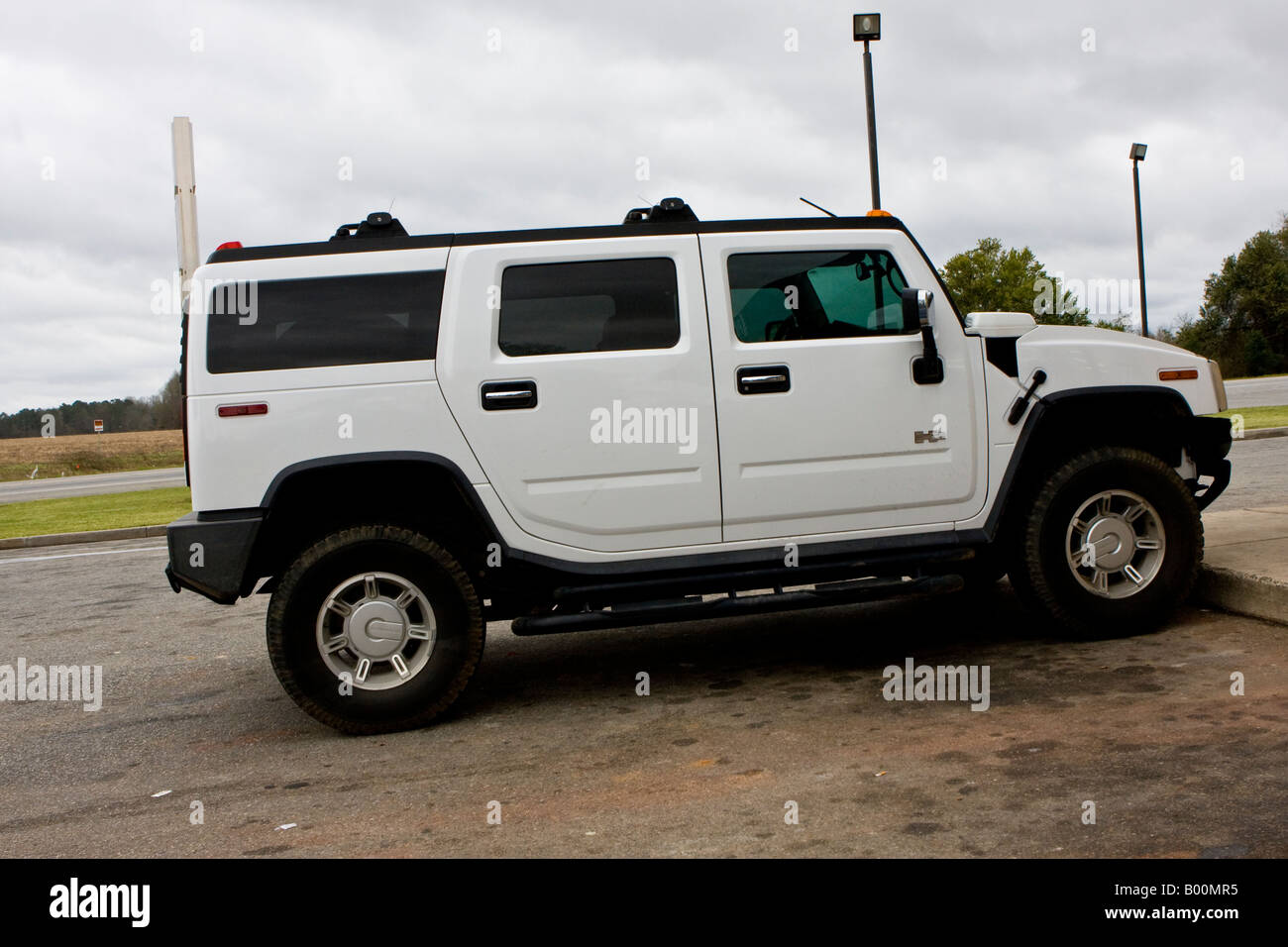 Weißer Hummer Truck Stockfotografie - Alamy
