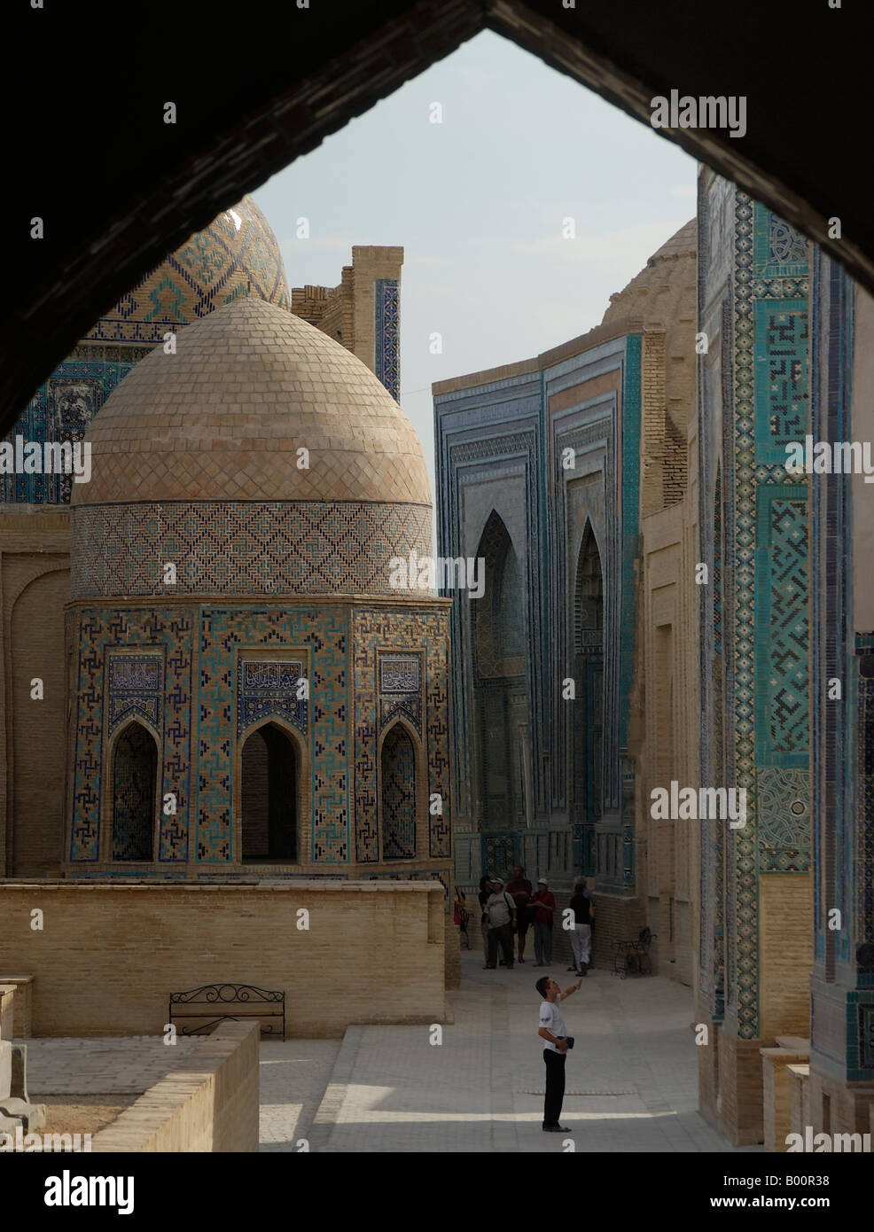 Achteckige Mausoleum 1430 40 Shah ich Zinda Samarkand Uzbekistan Stockfoto