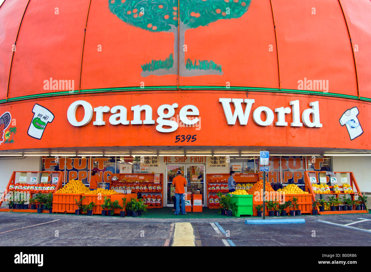 Die berühmten Orange World Obststand in Kissimmee Florida USA Stockfoto