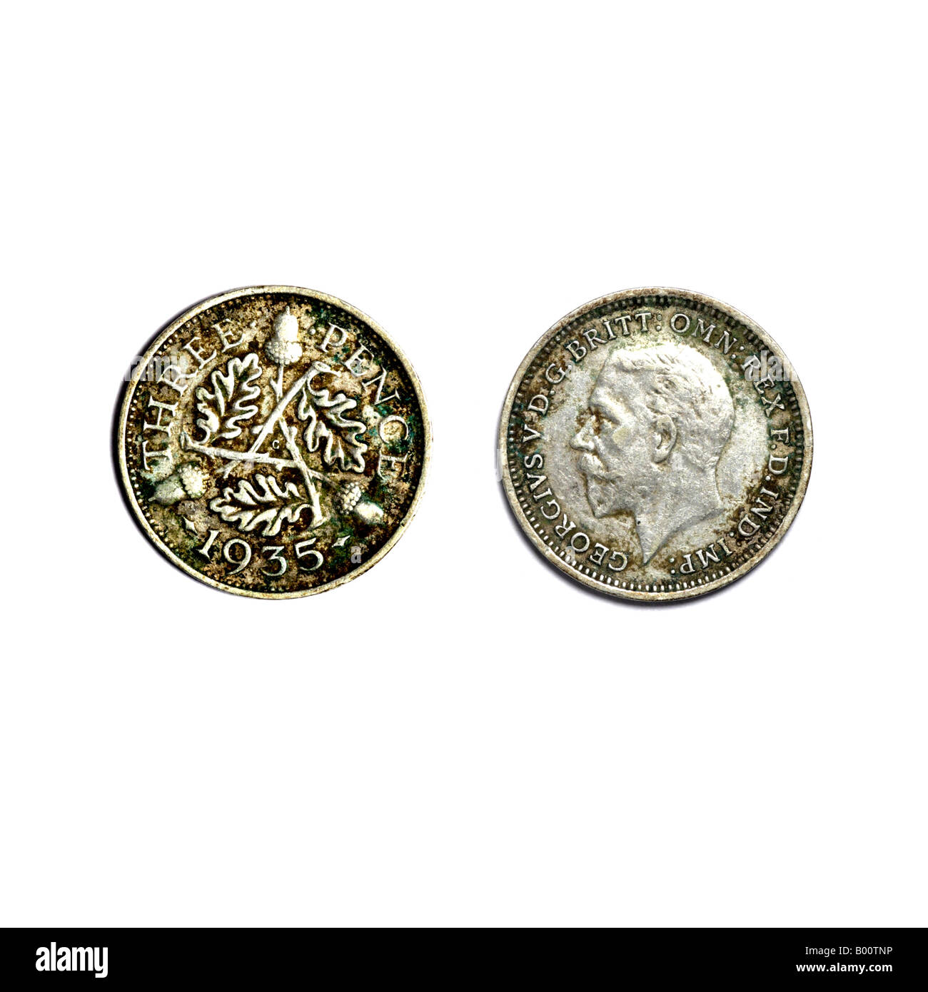 "DREI PENCE GEORGE V" Stockfoto