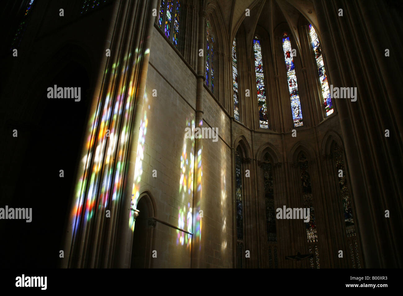 Im Inneren der Kathedrale von Kloster Batalha, Portugal Stockfoto