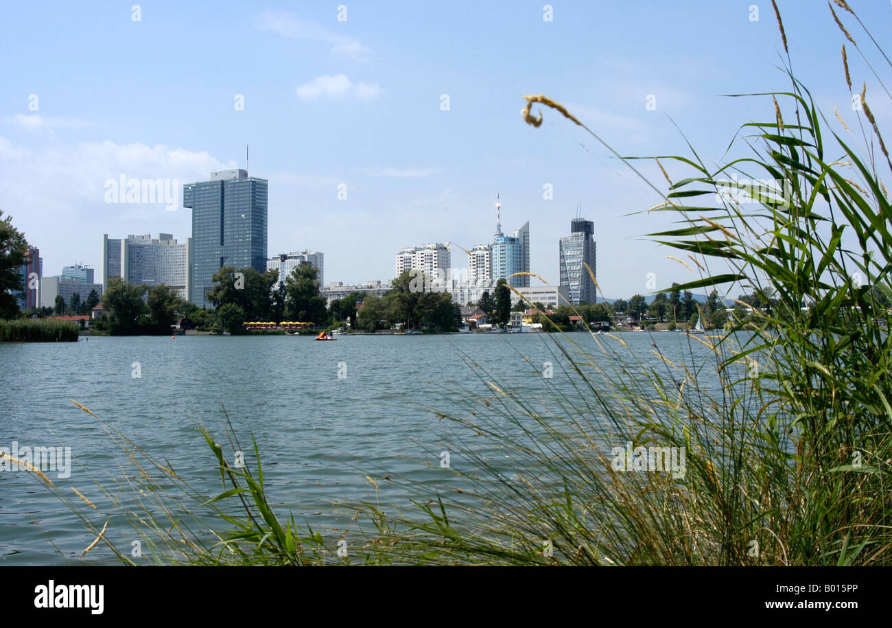 an der alten Donau Stockfoto