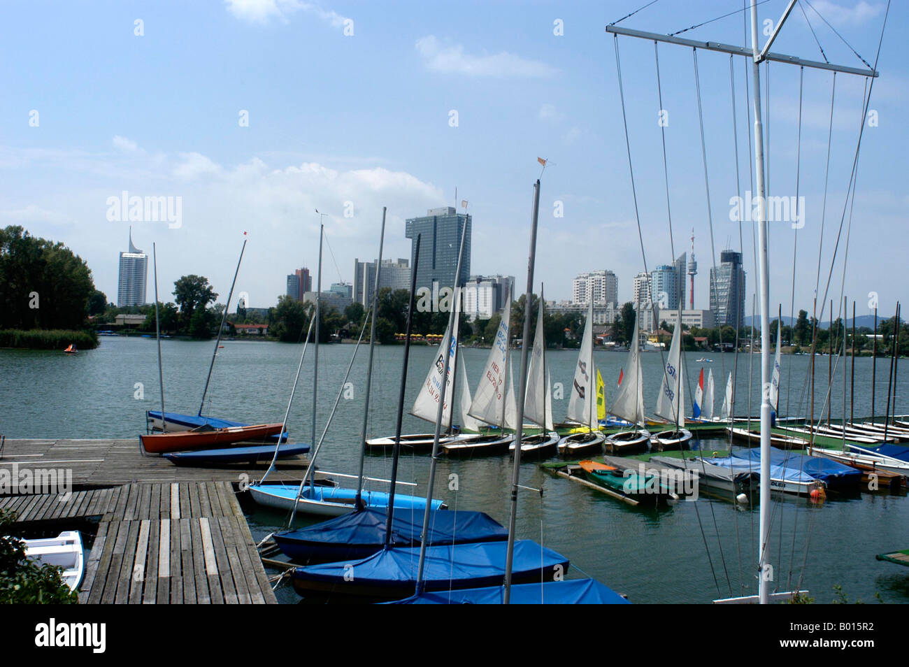 an der alten Donau Stockfoto