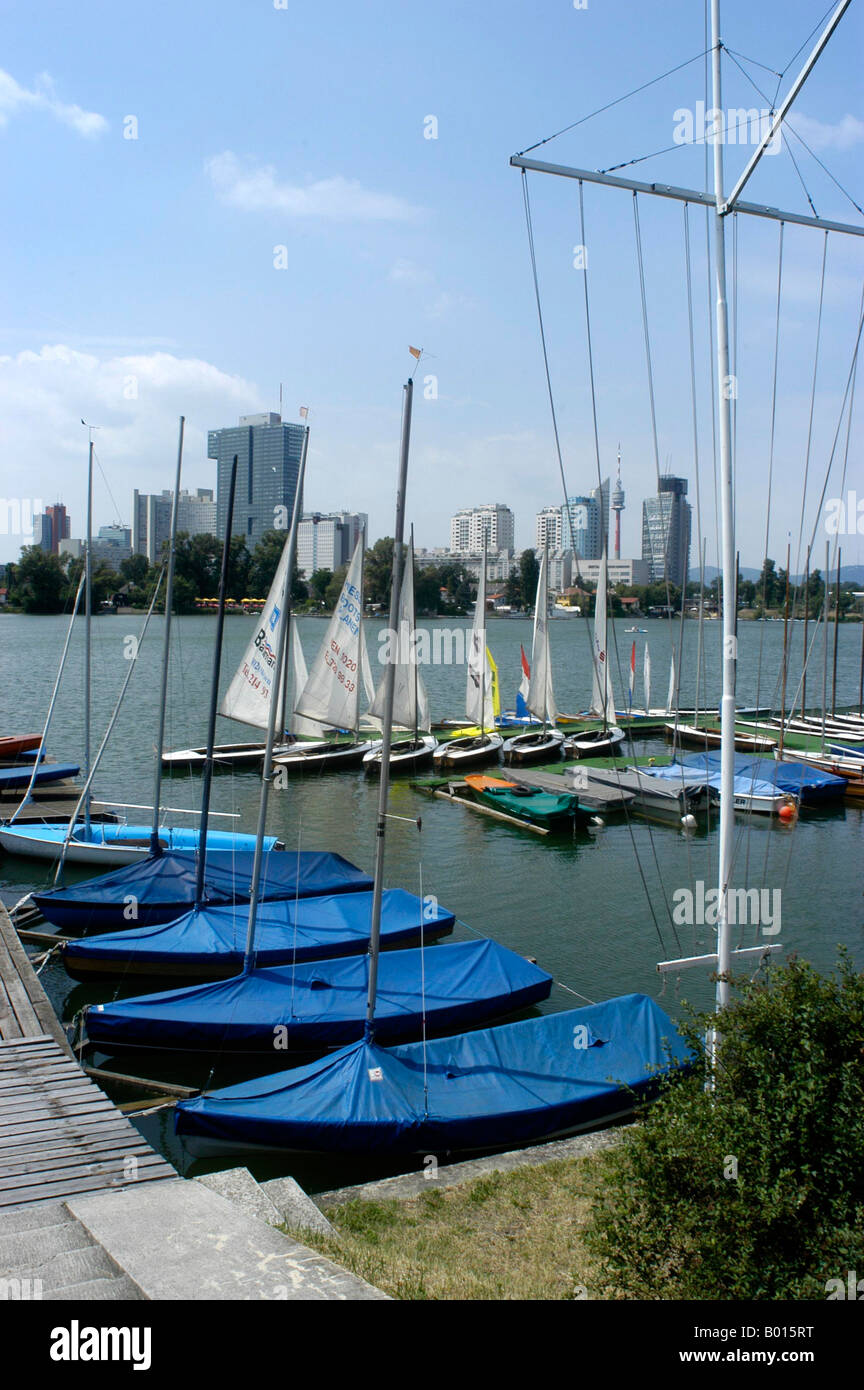 an der alten Donau Stockfoto