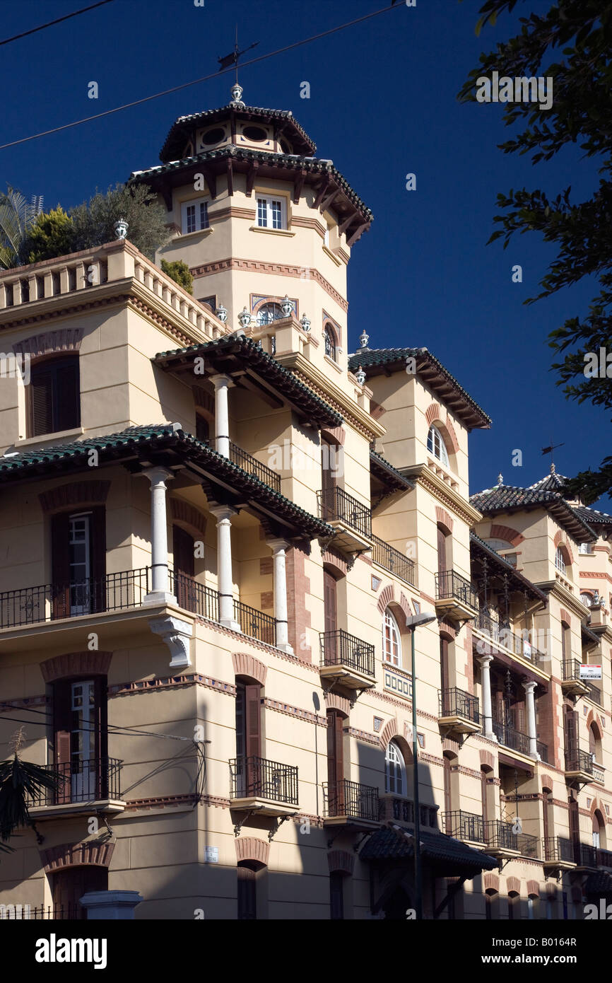 Gebäude-Paseo de Reding Málaga-Spanien Stockfoto