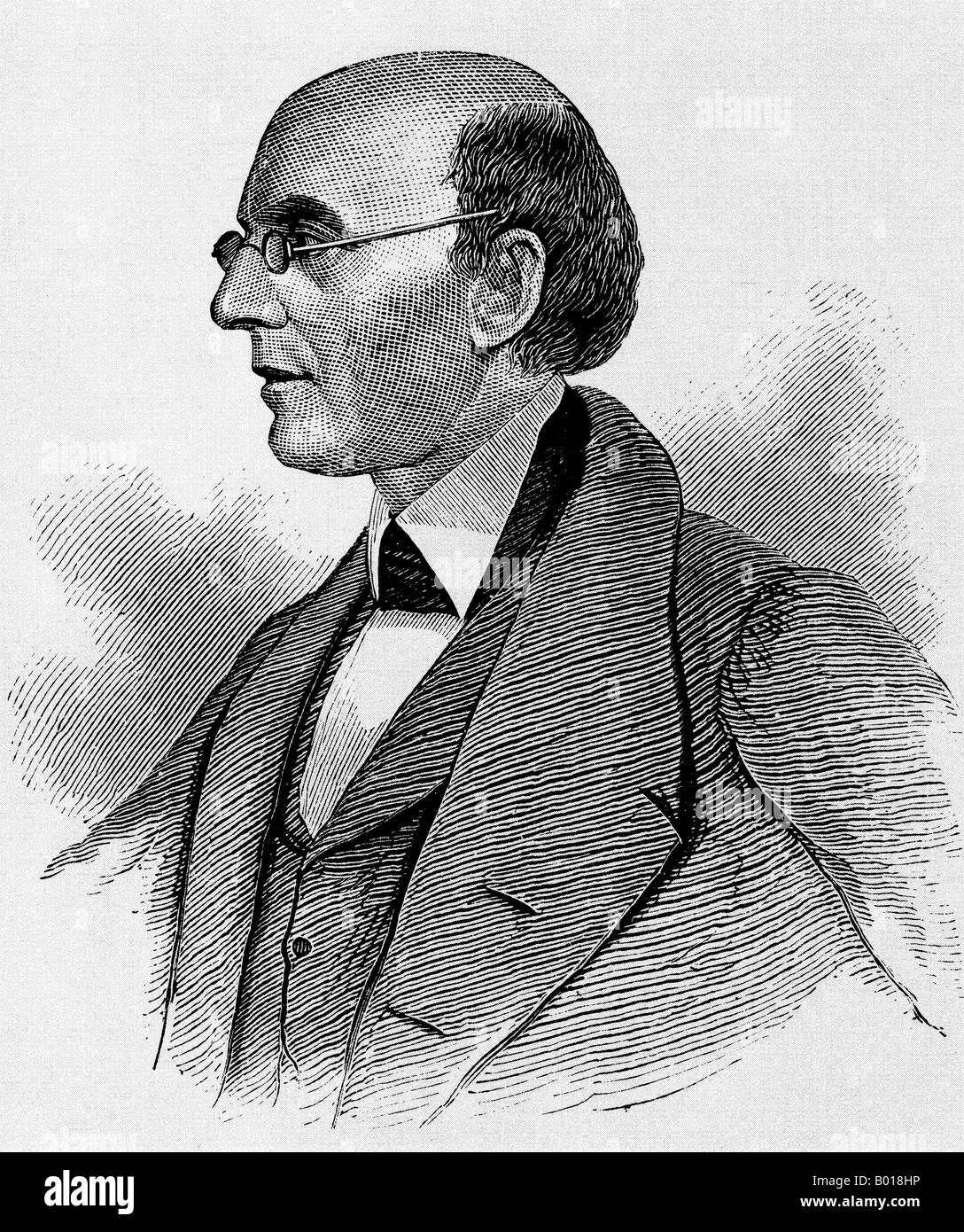 Garrison - US-Journalist und Gründer der American Anti-Slavery Society im Jahre 1833 Stockfoto