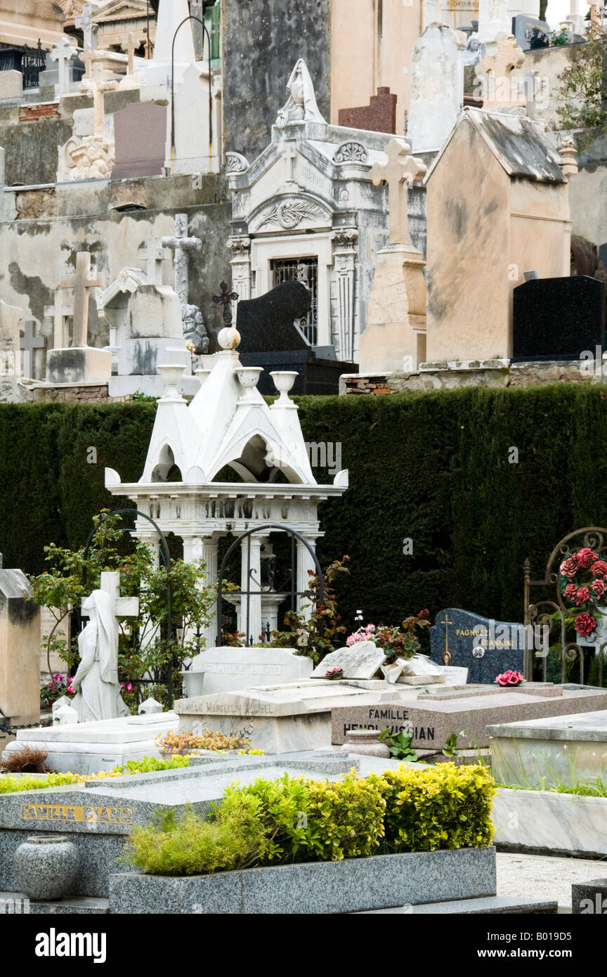 Cimetière Israelit du Château in Nizza, Côte d ' Azur, Frankreich Stockfoto