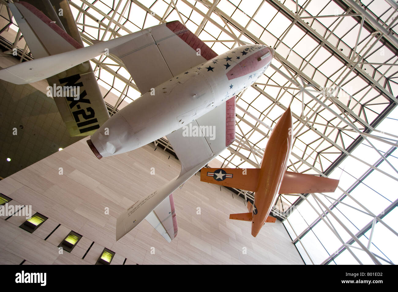 Space Ship One, finanziert der Raumgleiter, die das erste privat abgeschlossen bemannte Raumfahrt auf Diplay bei The Smithsonian. Stockfoto