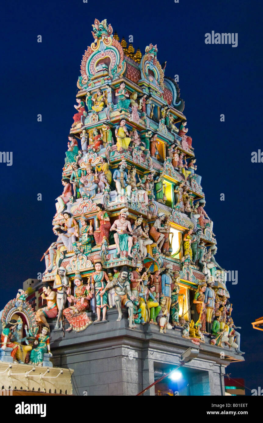Sri Mariamman-Tempel in Singapur Chinatown Stockfoto