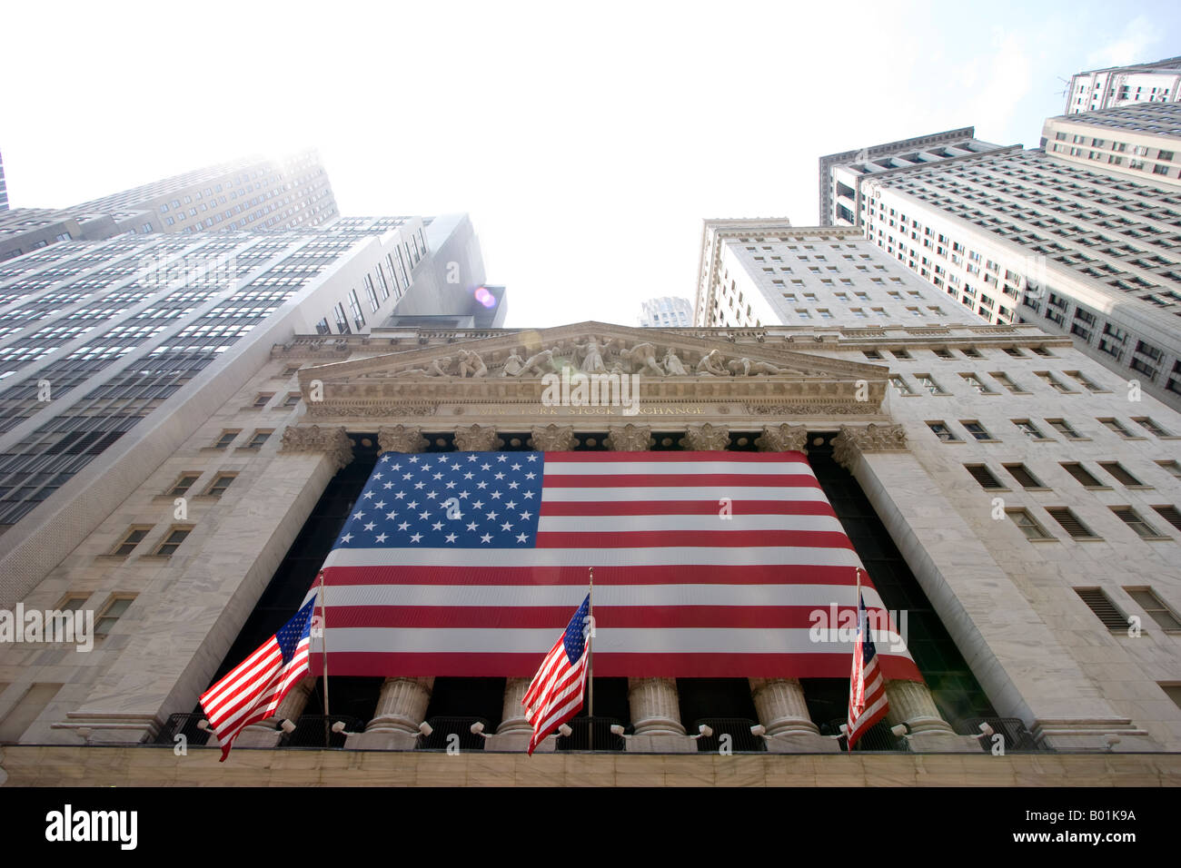 Der New York Stock Exchange (NYSE) an Wall Street, New York, New York, 15. August 2006. Stockfoto
