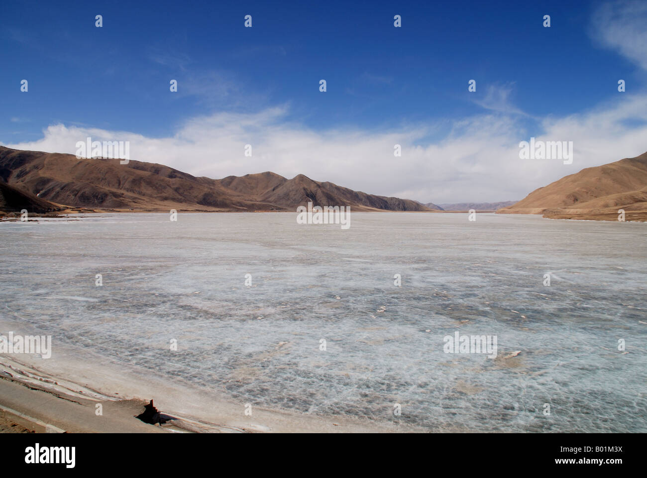 Die gefrorenen QingHai-See in Qing Hai. China Stockfoto