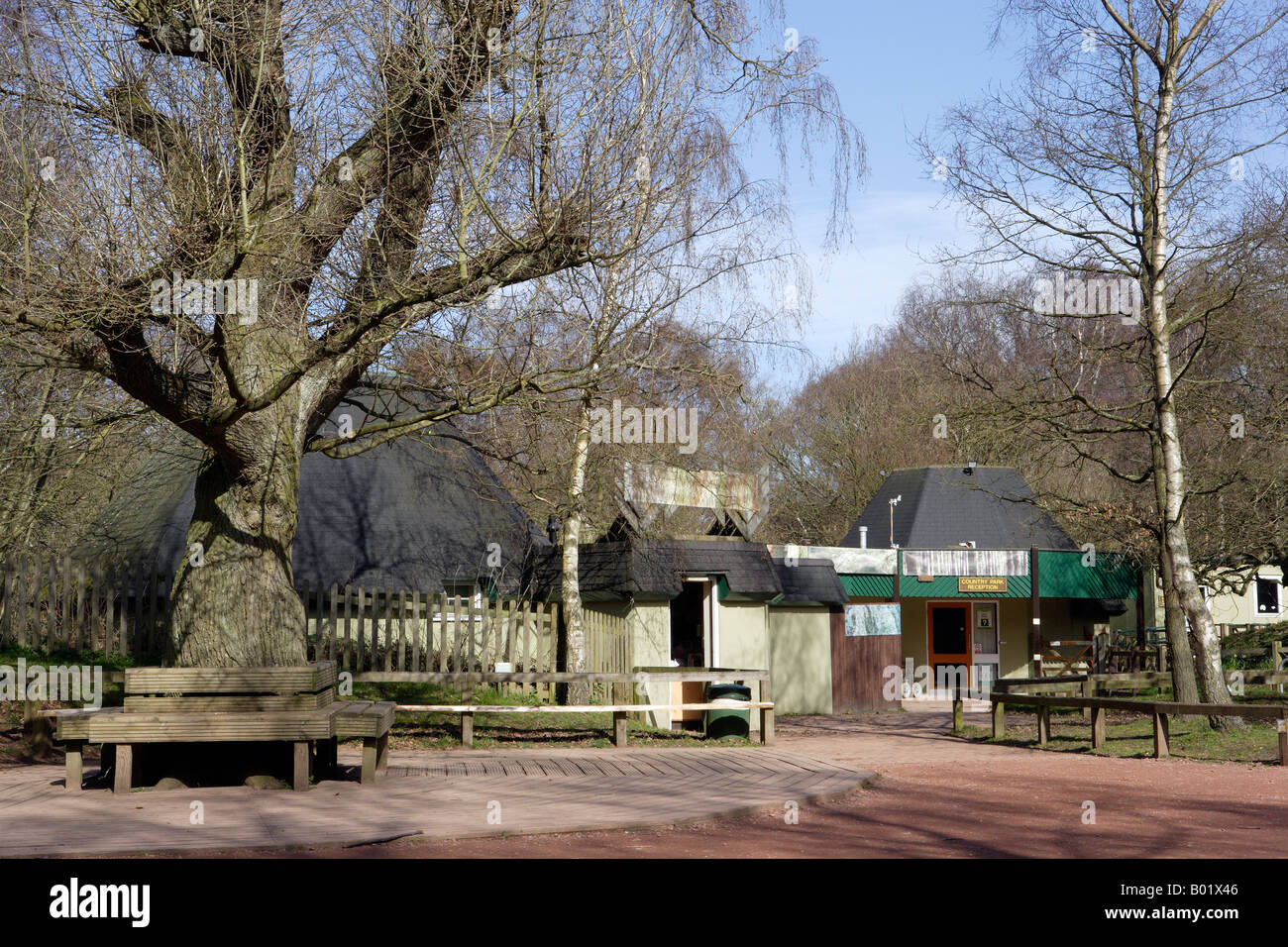 Sherwood Forest Visitor Centre Nottinghamshire Stockfoto