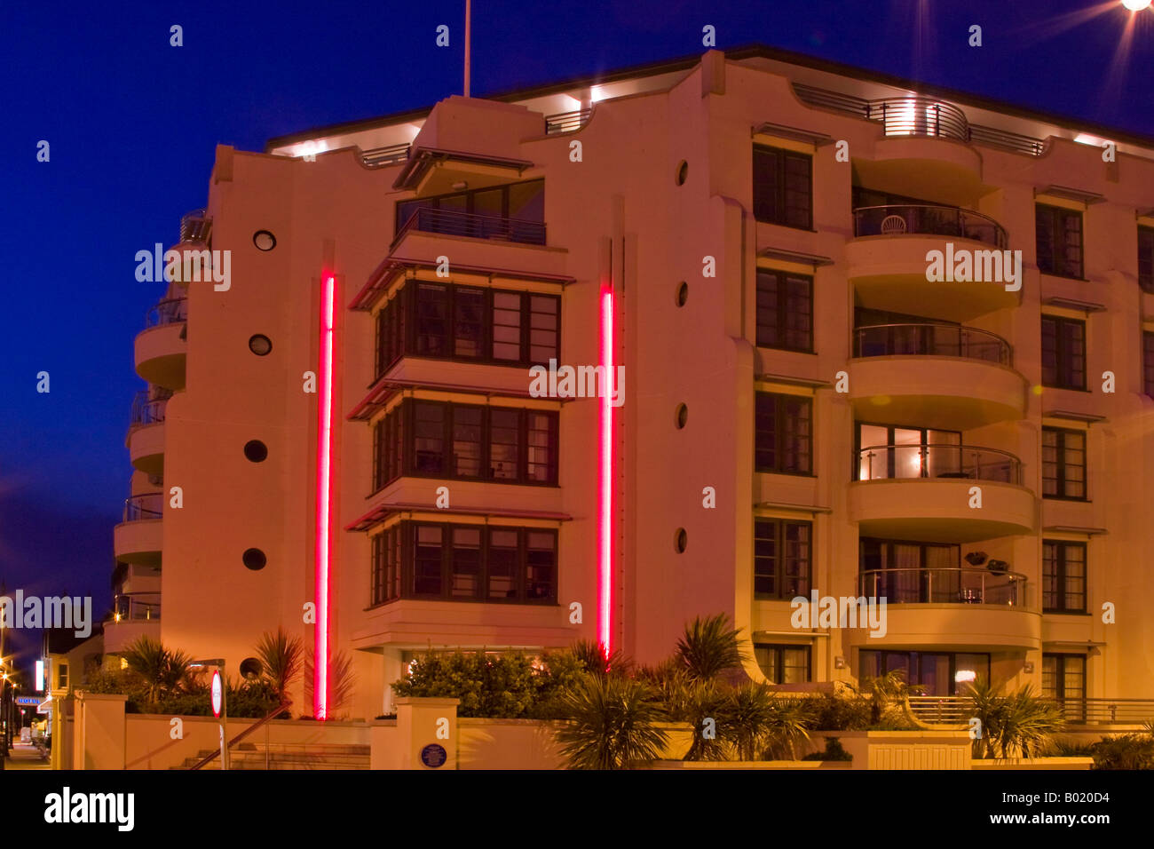 Luxus Apartmentblock Worthing Sussex England Stockfoto