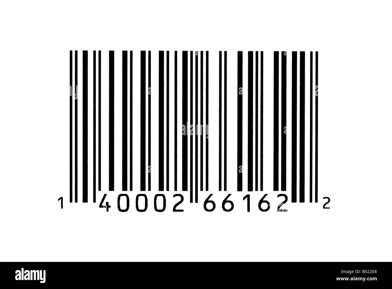 Makroaufnahme eines Barcodes Stockfoto