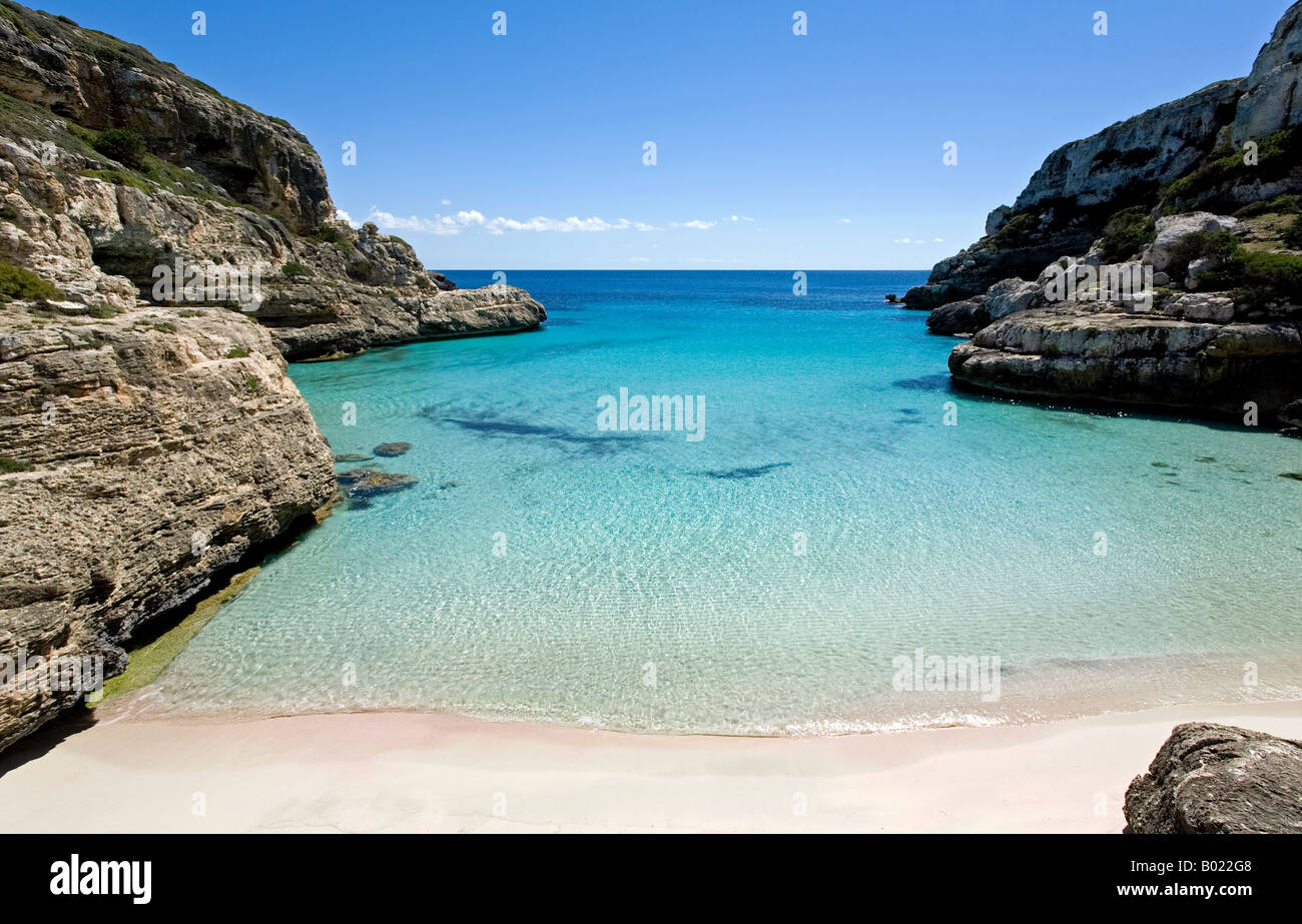 Es Calo des Marmols Strand, Insel Mallorca, Spanien Stockfoto