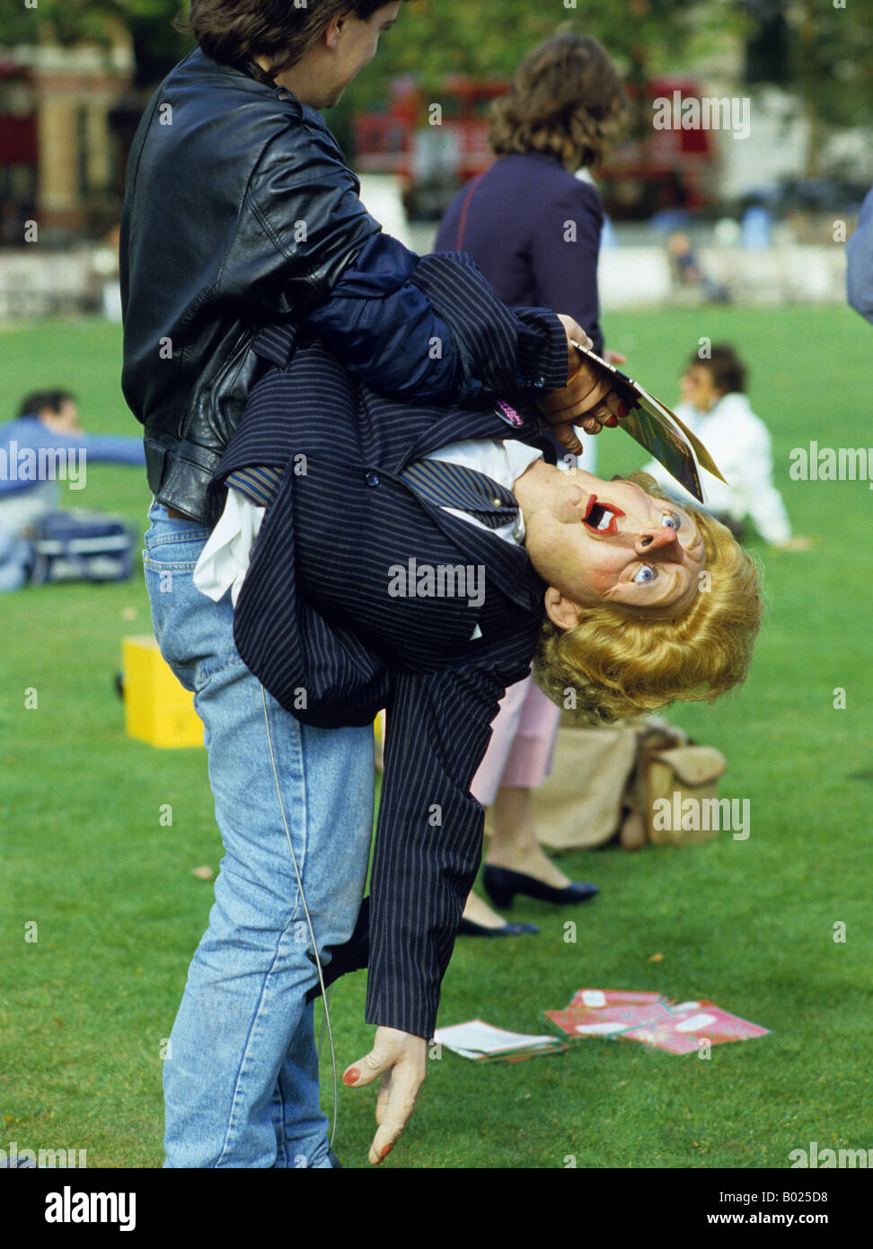 Spitting Image Puppe von Margaret Thatcher 1987 Stockfoto