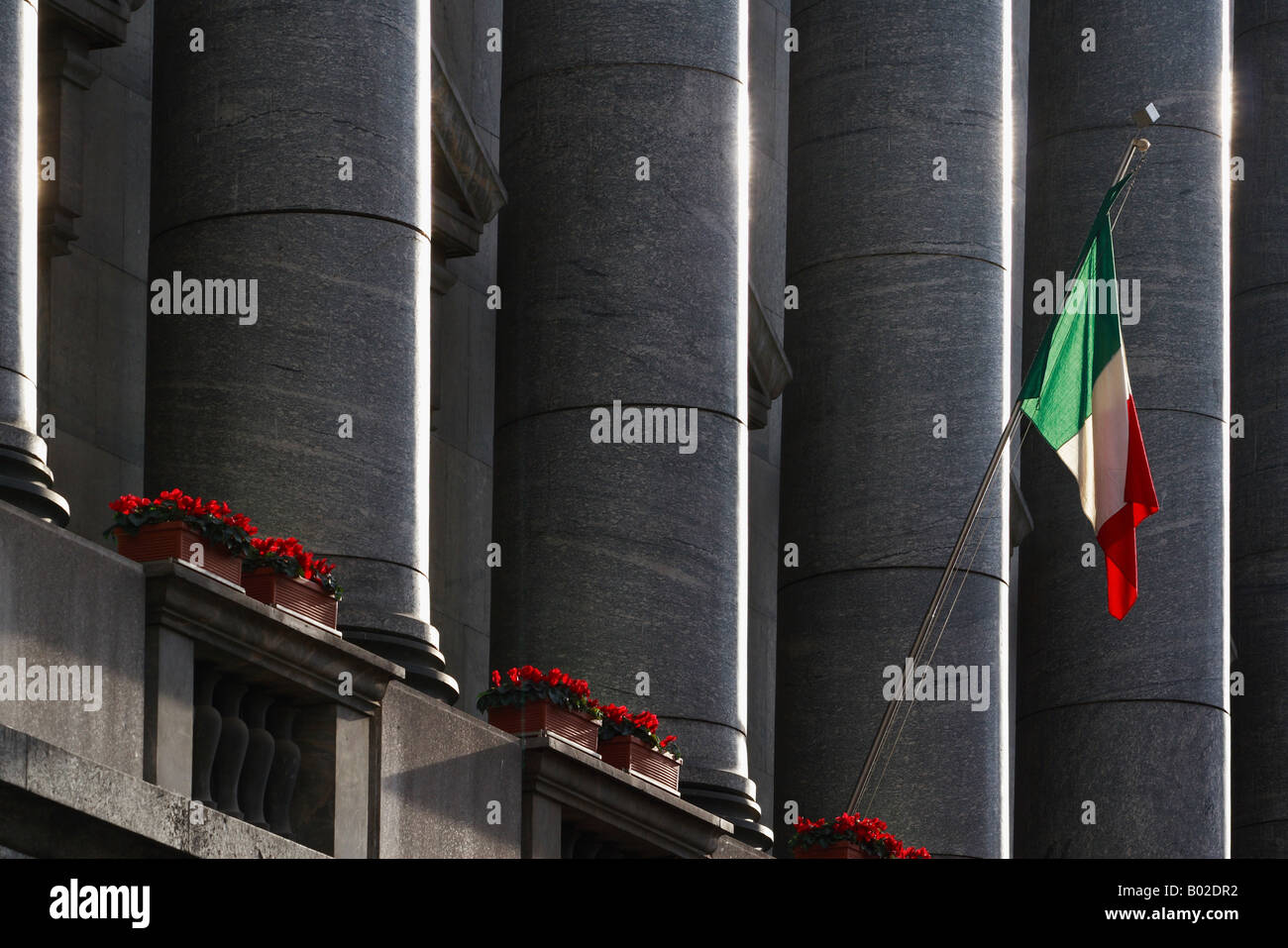 Italienische Flagge Mailand Italien Stockfoto