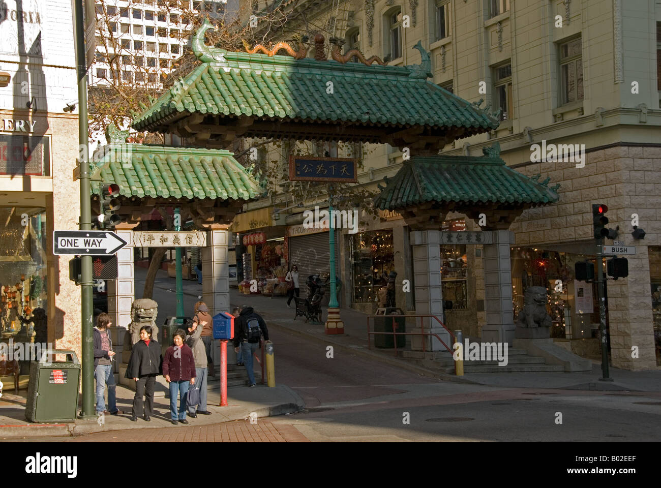 Das Tor zur Chinatown in San Francisco Stockfoto