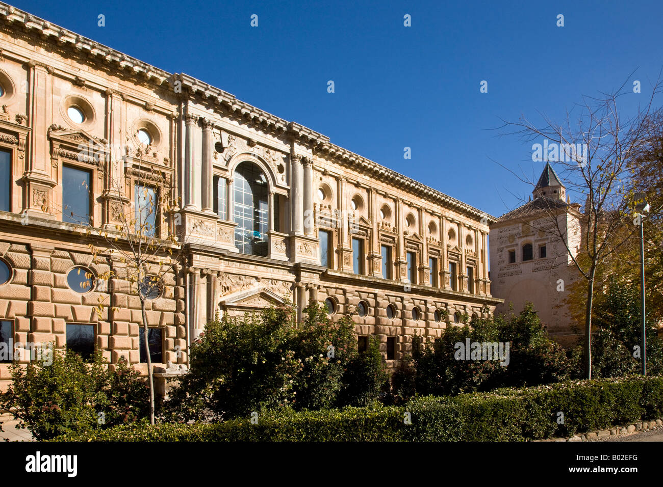 Der Palast Karls v. der Alhambra Granada Spanien Stockfoto