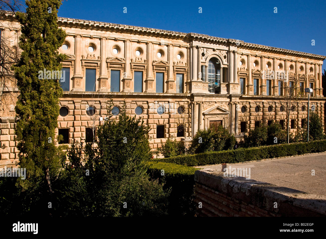 Der Palast Karls v. der Alhambra Granada Spanien Stockfoto