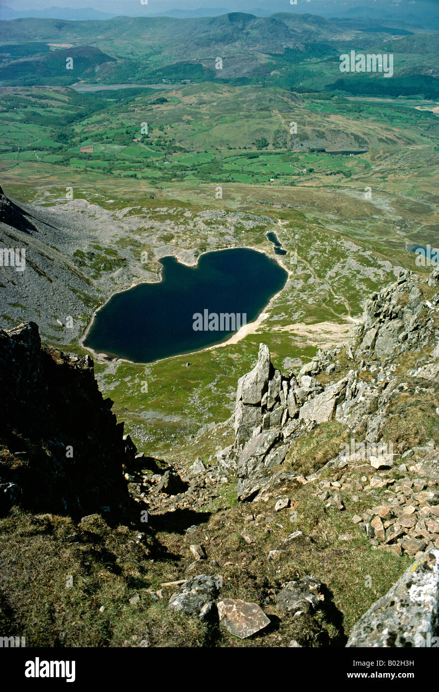 Blick vom Cader Idris nach Norden Snowdonia National Park, Wales, UK Stockfoto