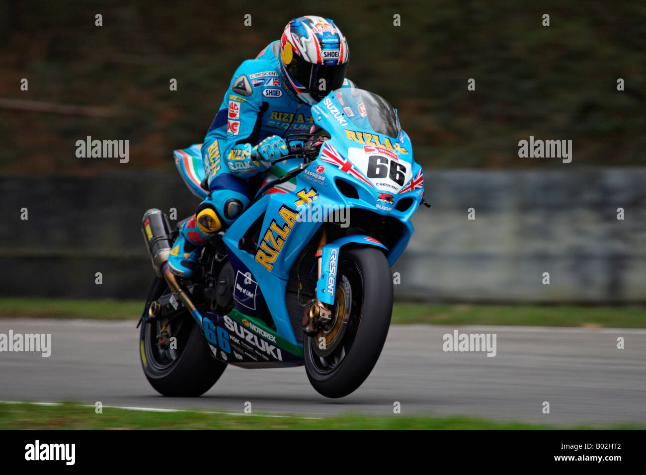 Tom Sykes 2008 British Superbike Brands Hatch Team Rizla Suzuki Suzuki GSX R1000 K8 Stockfoto