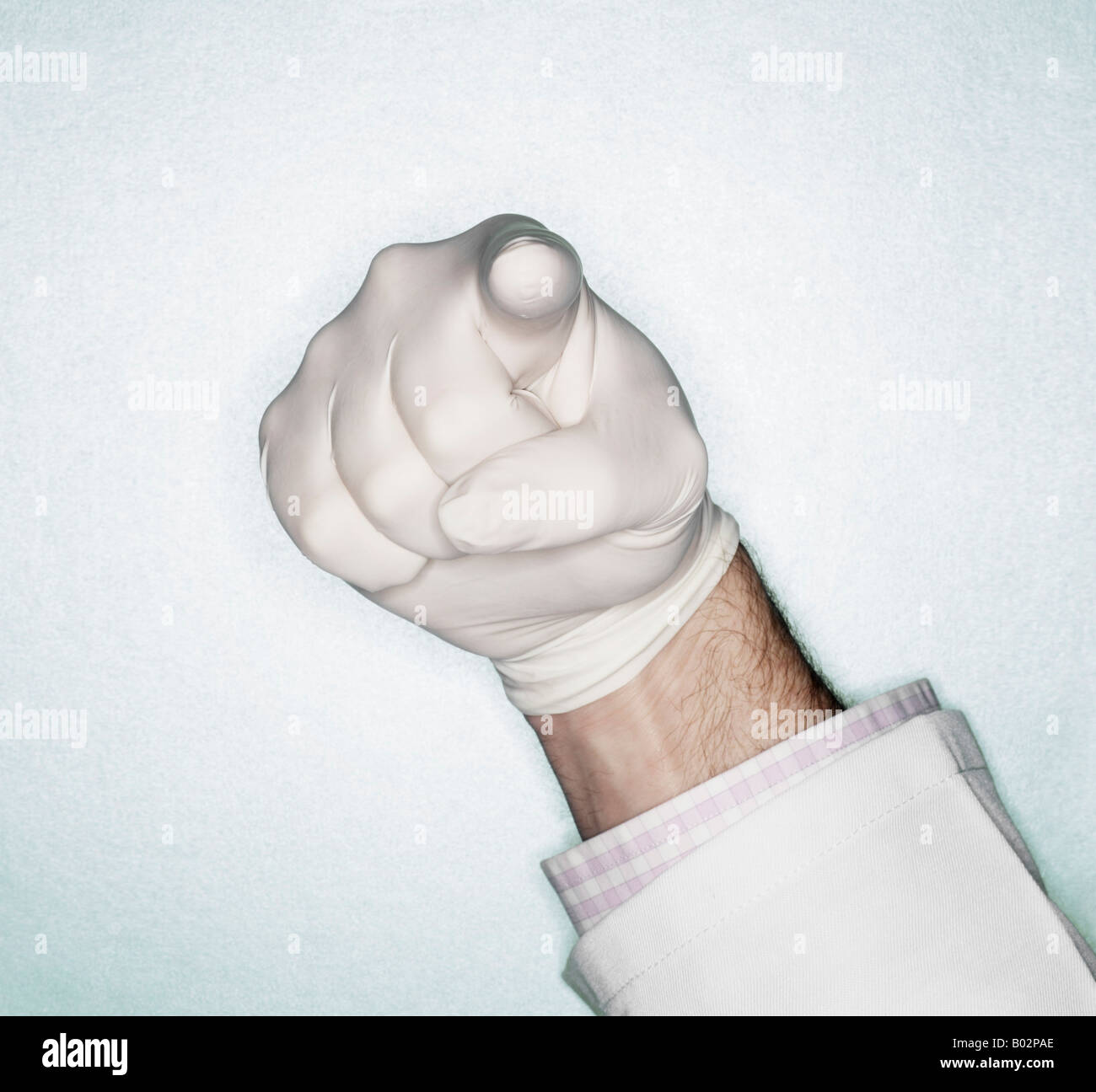 Ärzte-Finger in Latex-Handschuh für Prostatakrebs Untersuchung bereit Stockfoto