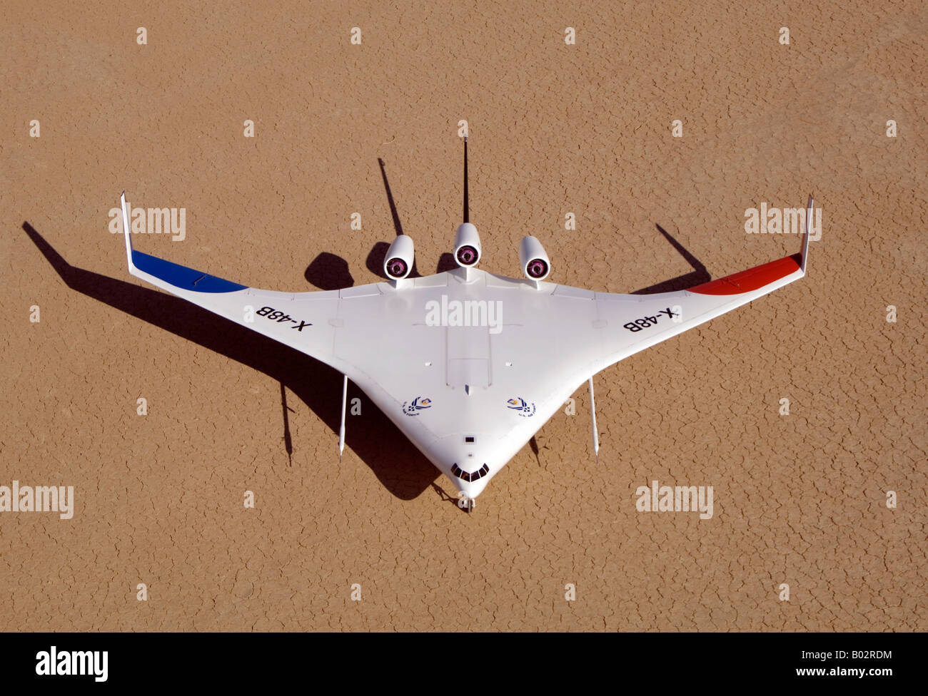 X-48 Blended Wing Body Flugzeuge. Stockfoto