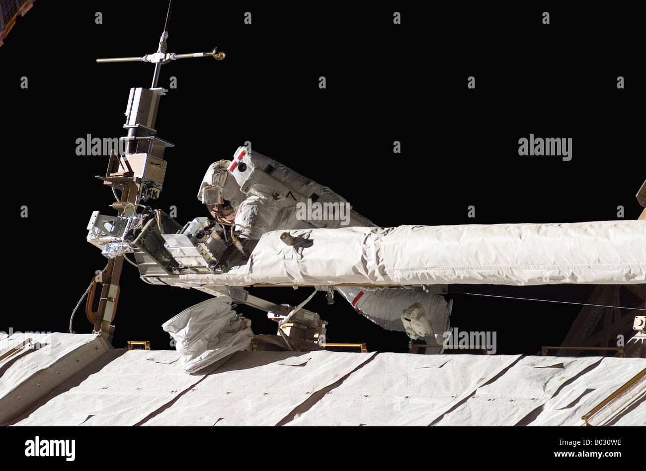 Astronaut Extravehicular Activity an. Stockfoto