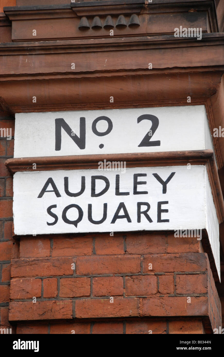 Zeichen markieren Nummer 2 Audley Square Mayfair W1 London Stockfoto