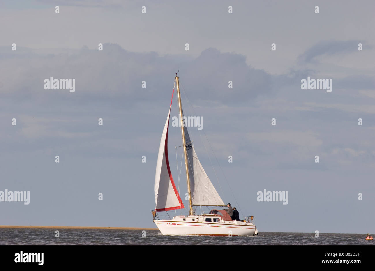 Segelboot, Swale, Estauary, Kent Stockfoto