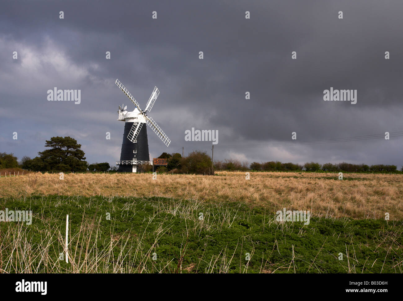 Burnham Overy Windmühle, die Küste von Norfolk, UK Stockfoto