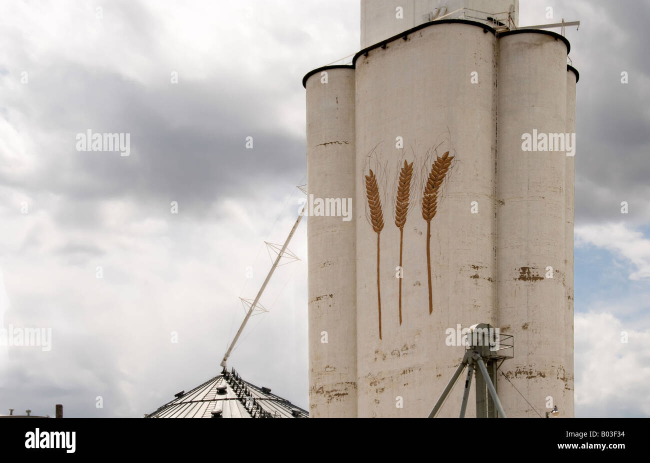 Ein Getreidesilo in Watonga, Oklahoma, erwartet die Ernte 2008. 12.04.2008, Stockfoto