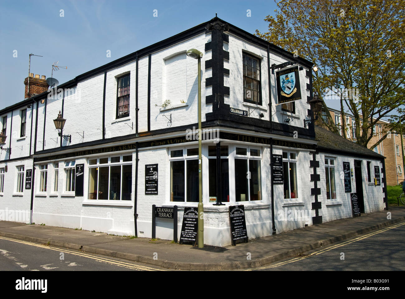 Die Radcliffe Arms Pub, Granham Street, Jericho, Oxford, England Stockfoto