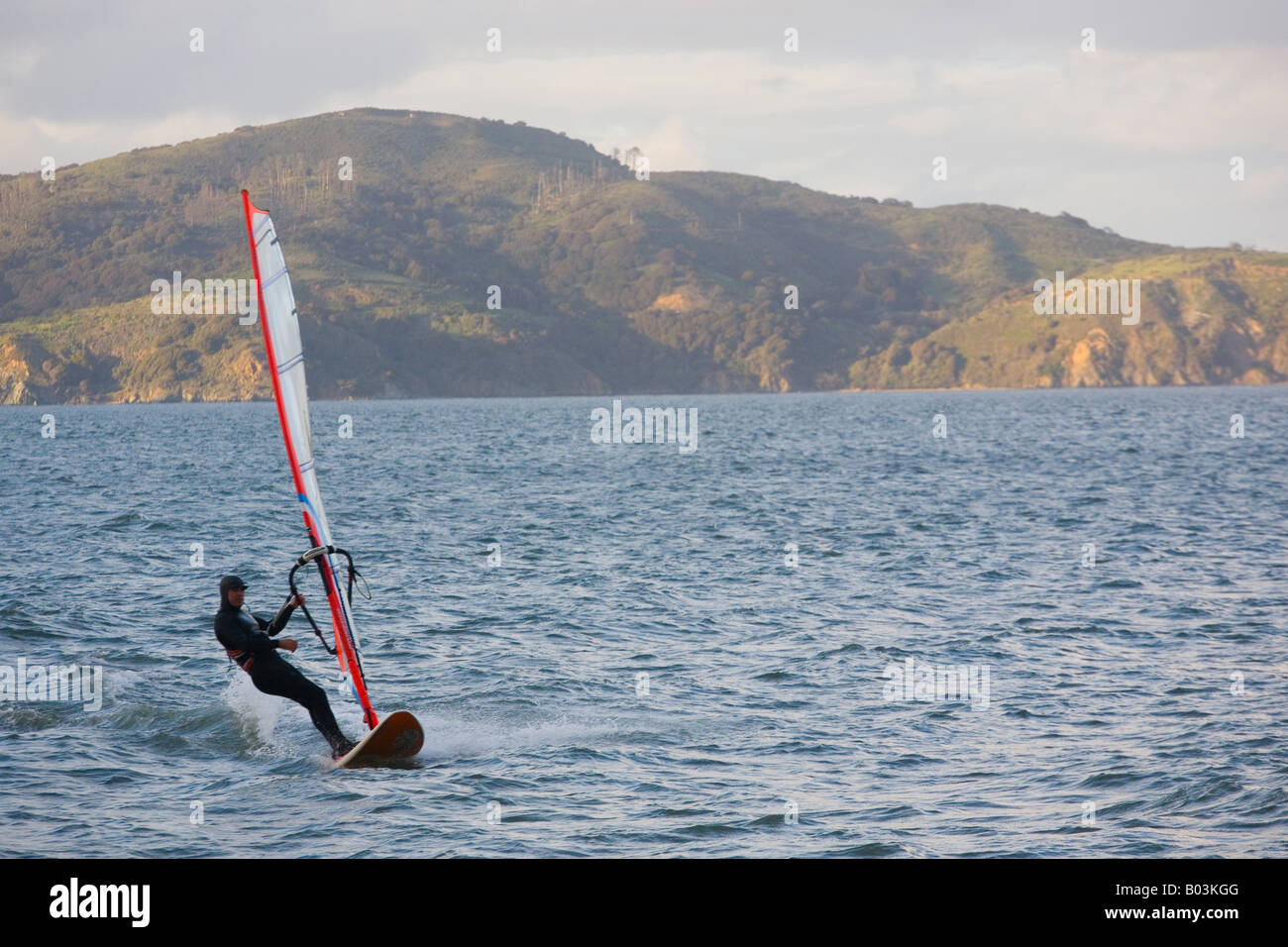 Windsurfer in der San Francisco Bay Stockfoto