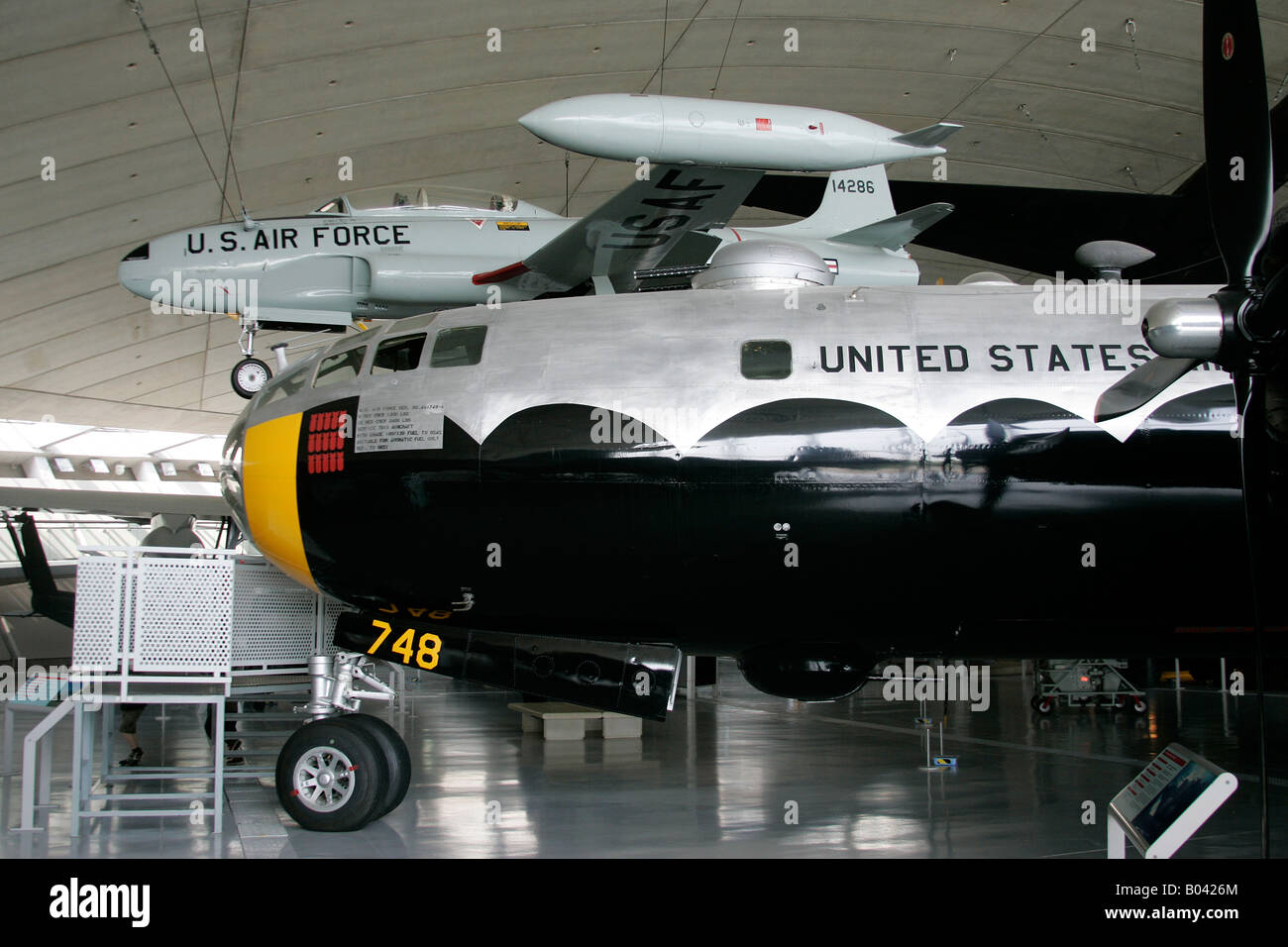 US-B29 WELTKRIEG ZWEI SUPERFORTRESS STRATEGISCHE BOMBER-IMPERIAL WAR MUSEUM, DUXFORD, GROßBRITANNIEN Stockfoto