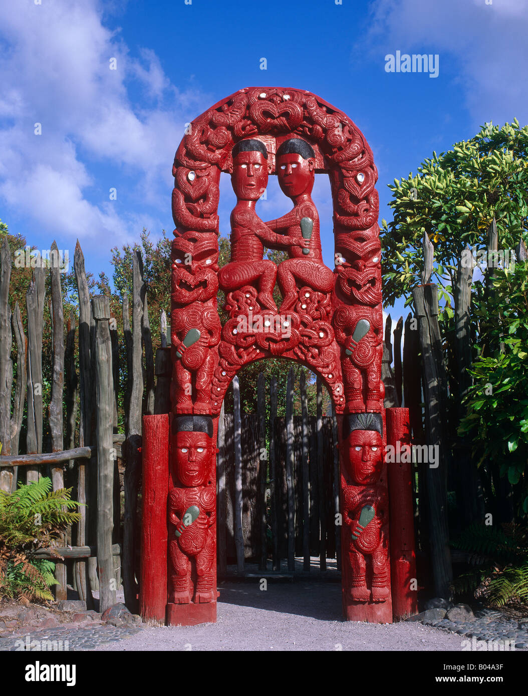 Gateway Maori Dorf, Rotorua, Neuseeland Stockfoto