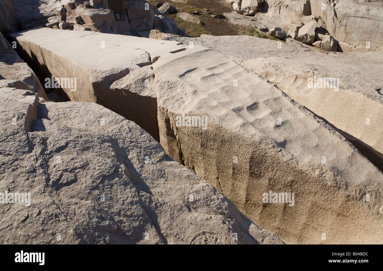 Der unvollendete Obelisk, nördlichen Steinbrüche Assuan, Ägypten Stockfoto