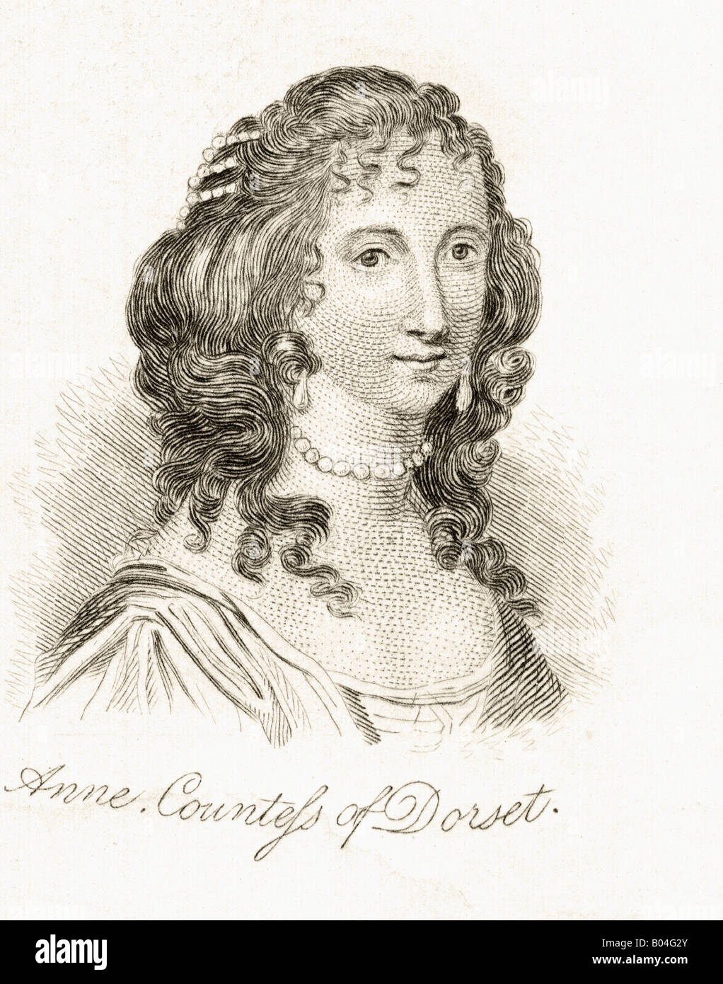 Anne Clifford, Gräfin von Pembroke, Dorset und Montgomery, 1590-1676. Englischer Grundbesitzer und Mäzen von Autoren und Literatur. Stockfoto
