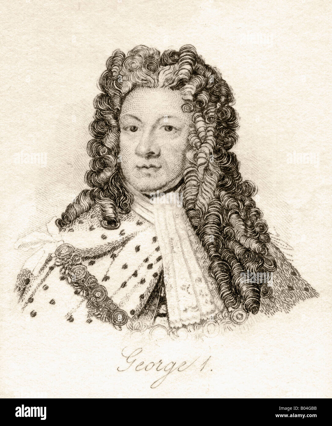 George I, 1660 - 1727. König von Großbritannien und Irland, Stockfoto