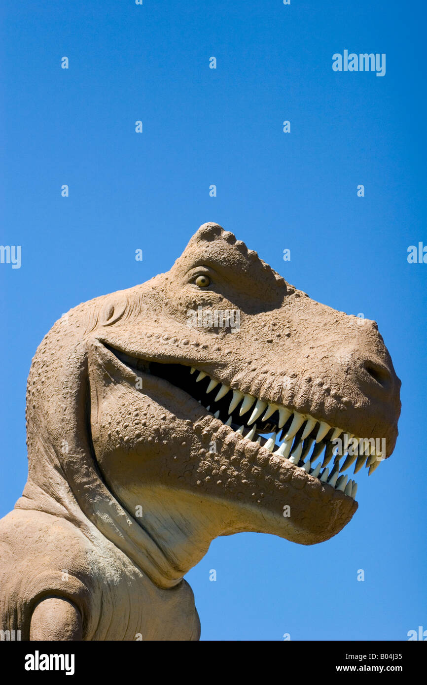 LifeSize Tyrannosaurus Rex im Dinosaur Valley State Park Stockfoto