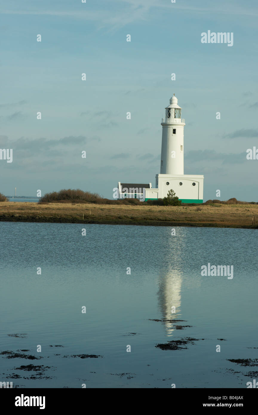 Leuchtturm am Hurst Castle, Milford am Meer, Hampshire Stockfoto