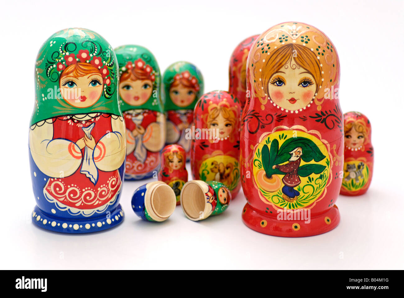 Matryoshki (Russische Puppen) Stockfoto
