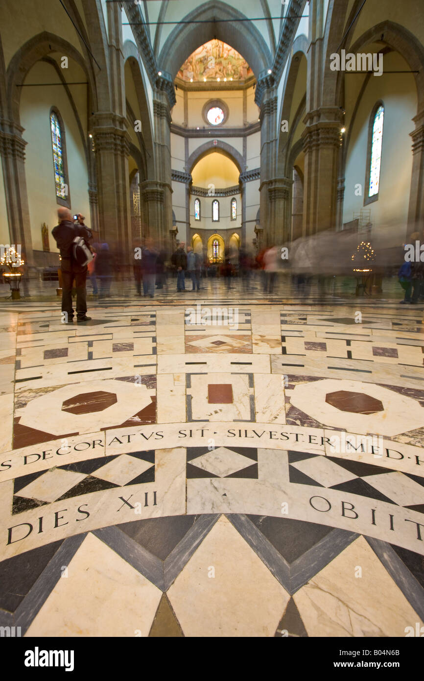 Innere des Florenz Duomo (Kathedrale), Florenz, ein UNESCO-Weltkulturerbe, Provinz Florenz, Toskana Stockfoto