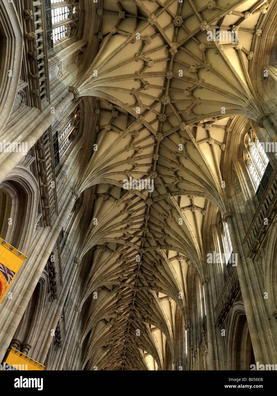 Gewölbte Decke Winchester Kathedrale Hampshire Stockfoto