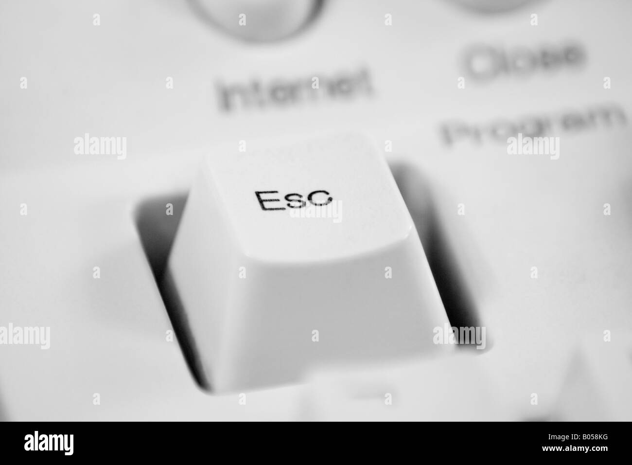 Weiße esc-Taste Stockfoto