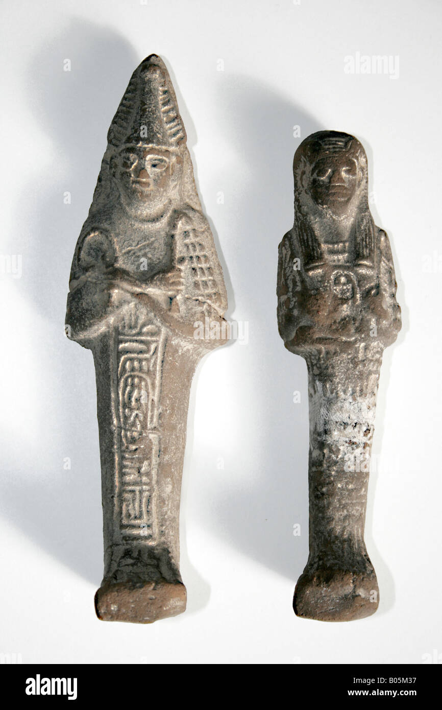 2 ägyptische Figuren Stockfoto