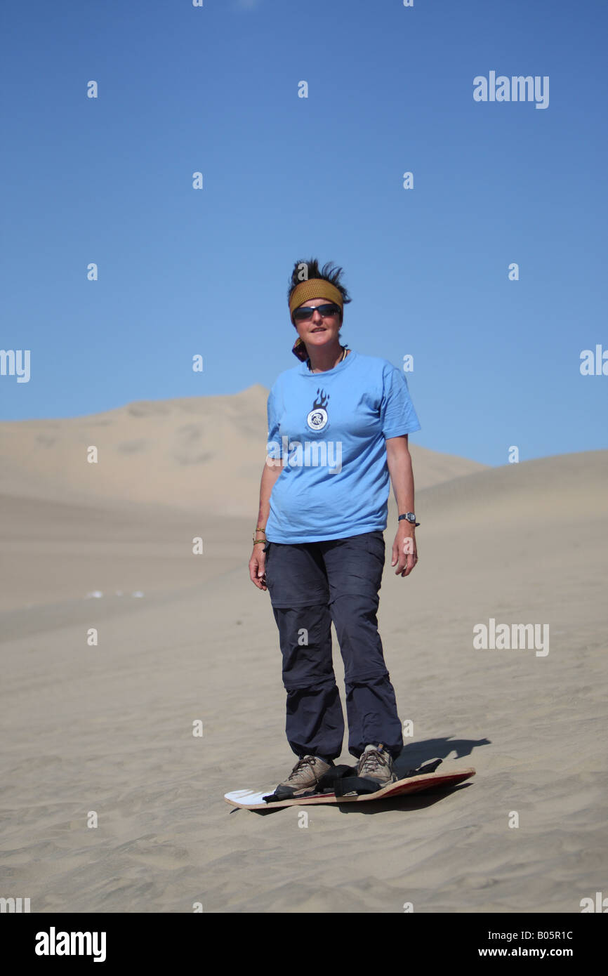 Sandboarding für jedes Alter Stockfoto